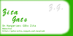 zita gats business card